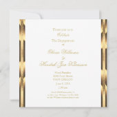 Twee harten in Faux Gold Verloving Invitation (Achterkant)