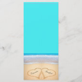 Twee harten in het Blauwgroen blauwe menu van de B (Achterkant)