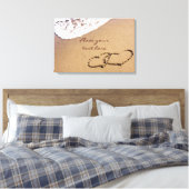Twee harten in het zand canvas afdruk (Insitu (Slaapkamer))