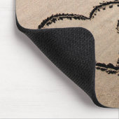 Twee harten in het zand mousepad muismat (Hoek)