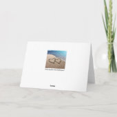 Twee harten in het zand Wenskaart Feestdagen Kaart (Achterkant)