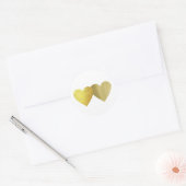 Twee harten in liefde ronde sticker (Envelop)