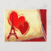 Twee harten in Parijs Briefkaart (Voorkant)