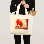 Twee harten in Parijs Grote Tote Bag (Voorkant (product))