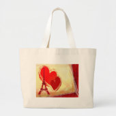 Twee harten in Parijs Grote Tote Bag (Voorkant)