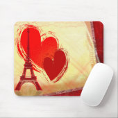 Twee harten in Parijs Muismat (Met muis)