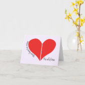 Twee harten in zijn geheel kaart (Gele Bloem)