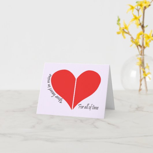 Twee harten in zijn geheel kaart (Gele Bloem)