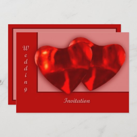 Twee harten kaart (Voorkant / Achterkant)