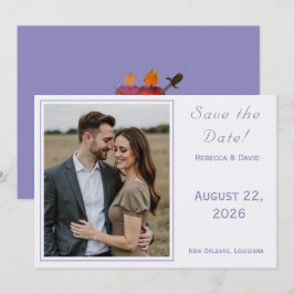 Twee harten katholieke platte Save The Date kaart