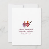Twee Harten Katholieke Platte Save The Date Kaart (Achterkant)