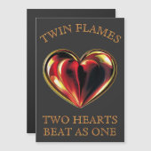 Twee harten kloppen als één Twin Flame Magnetische (Voorkant / Achterkant)