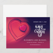 Twee harten kloppen als één (versie 1) save the date (Voorkant / Achterkant)