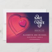 Twee harten kloppen als één (versie 2) save the date (Voorkant)