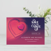 Twee harten kloppen als één (versie 2) save the date (Staand voorkant)