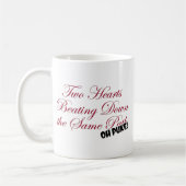 Twee harten koffiemok (Links)