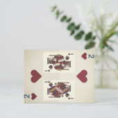 Twee harten - Koningin en Koning Briefkaart (Staand voorkant)