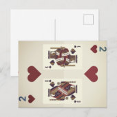 Twee harten - Koningin en Koning Briefkaart (Voorkant / Achterkant)