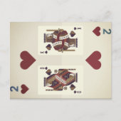 Twee harten - Koningin en Koning Briefkaart (Voorkant)