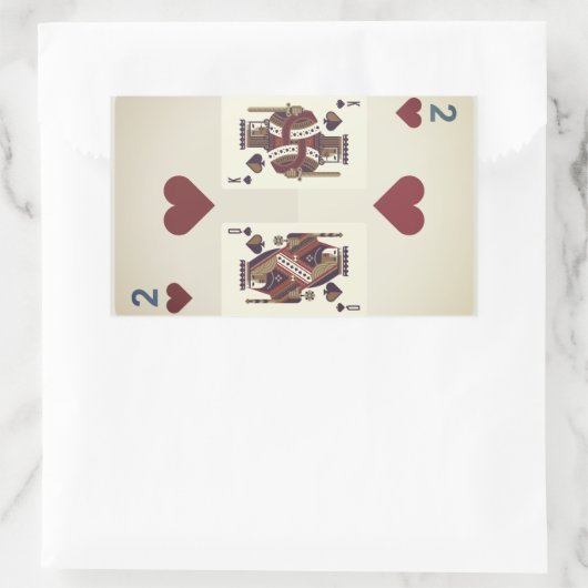 Twee harten - Koningin & Koning Rechthoekige Sticker (Tas)