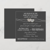 Twee harten krijtbord bruiloft kaart (Voorkant / Achterkant)