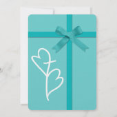 Twee harten kruisverhoor voor religie kaart (Achterkant)