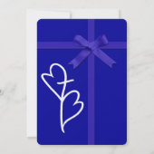 Twee harten kruisverhoor voor religie kaart (Achterkant)