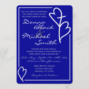 Twee harten kruisverhoor voor religie kaart