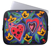 Twee harten laptop sleeve (Voorkant)