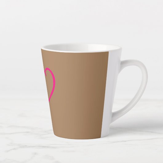 Twee harten latte Mok (Rechts)