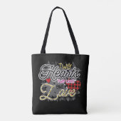 Twee harten leven één liefde, Valentijnsdag Tote Bag (Achterkant)