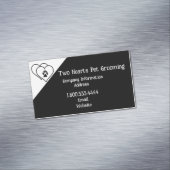 Twee harten liefdesdieren eten op maat magnetisch visitekaartje (Voorbeeld)