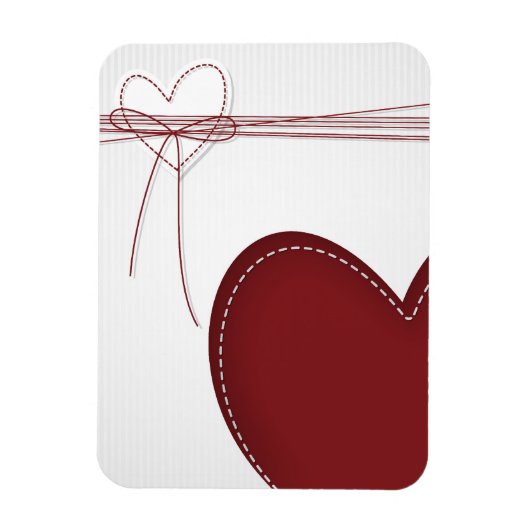 Twee harten magneet (Verticaal)