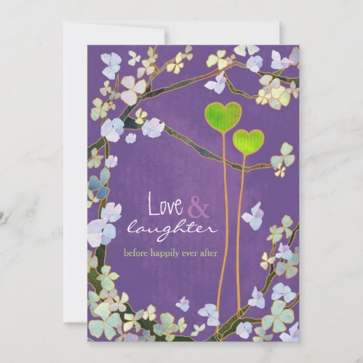 Twee harten Mardi Gras Wedding Rehearsal Dinner Kaart (Voorkant)