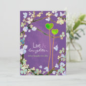 Twee harten Mardi Gras Wedding Rehearsal Dinner Kaart (Staand voorkant)