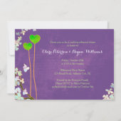 Twee harten Mardi Gras Wedding Rehearsal Dinner Kaart (Achterkant)