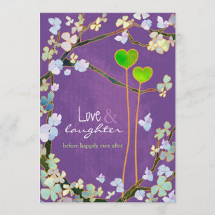 Twee harten Mardi Gras Wedding Rehearsal Dinner Kaart