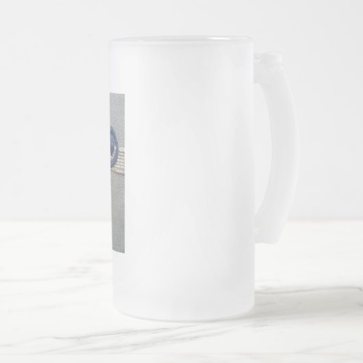 Twee harten matglas bierpul (Voorkant rechts)