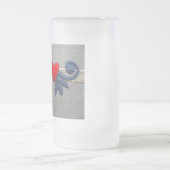 Twee harten matglas bierpul (Center)