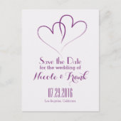 Twee harten met elkaar verweven Save the Date -Paa Aankondigingskaart (Voorkant)