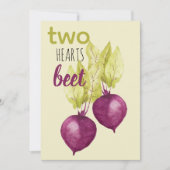 Twee harten met Schattigee biet Valentijn's Feestdagenkaart (Voorkant)