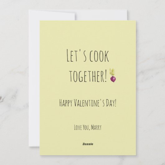 Twee harten met Schattigee biet Valentijn's Feestdagenkaart (Achterkant)