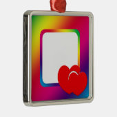 Twee harten metalen ornament (Rechts)