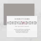 Twee Harten Moderne Trouwrouwaanwijzingen Plaats K Informatiekaartje (Voorkant / Achterkant)