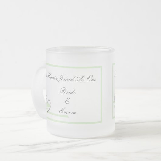 Twee harten Mok Groen (Voorkant links)