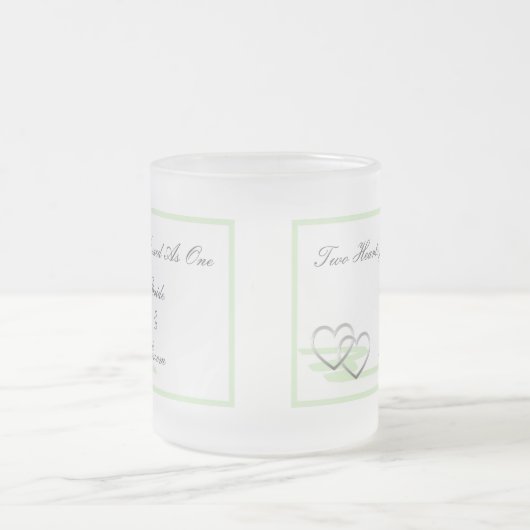 Twee harten Mok Groen (Center)