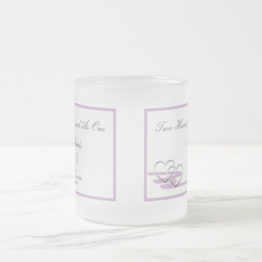 Twee harten Mok Paars (Center)