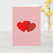 Twee harten omarmen liefde kaart (Gele Bloem)