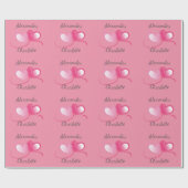 Twee harten ontmoeten als één aanpasbare bruiloft cadeaupapier (Vlak)