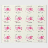 Twee harten ontmoeten als één aanpasbare bruiloft cadeaupapier (Vlak)